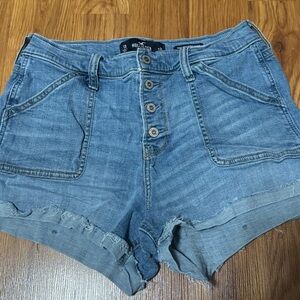 Hollister Women's Light Blue Jean Shorts